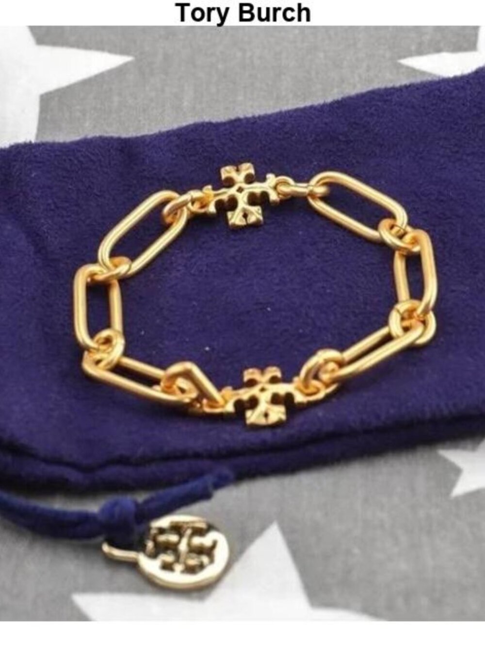 Tory Burch Roxanne Chain Bracelet in Tory Gold (Brand New)